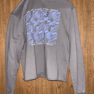 Gray Rolling Stones Long Sleeve Shirt